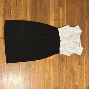 White and black dress